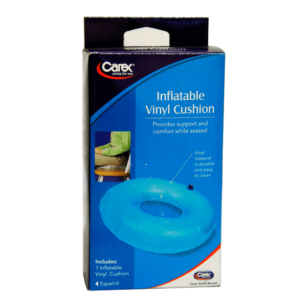 Carex Inflatable Coccyx Cushion Blue Vinyl