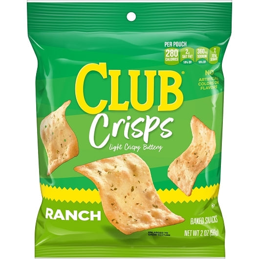 Club Crisps Ranch 2 Oz