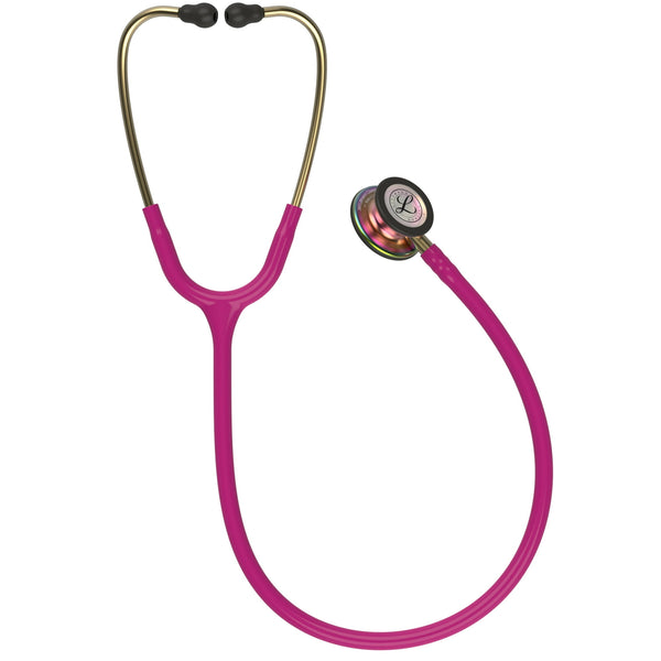 Littmann Classic III Monitoring Stethoscope Rainbow Raspberry Tube