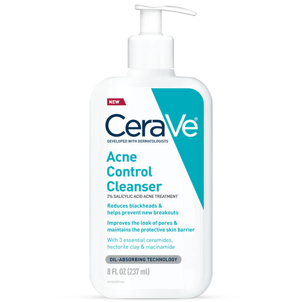 Limpiador de control de acné Cerave 8oz