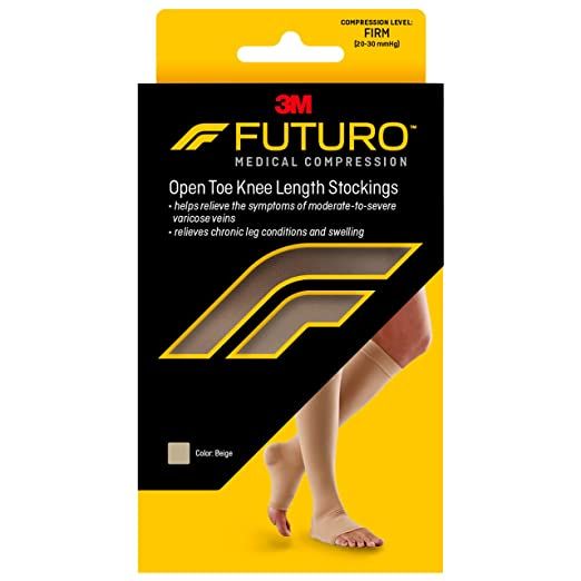 3M Futuro Firma Compression Open Toe/Heel Knee High X-Large Beige