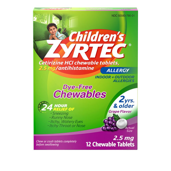 Zyrtec Children Allergy Grape Chewables 12ct