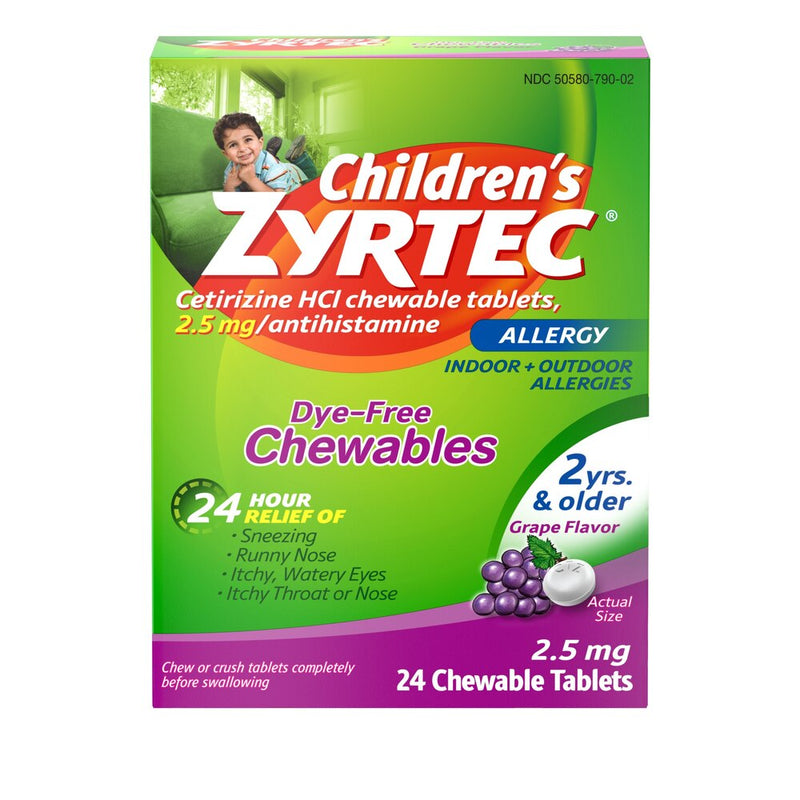 Zyrtec Children Allergy Chewables Grape 24ct
