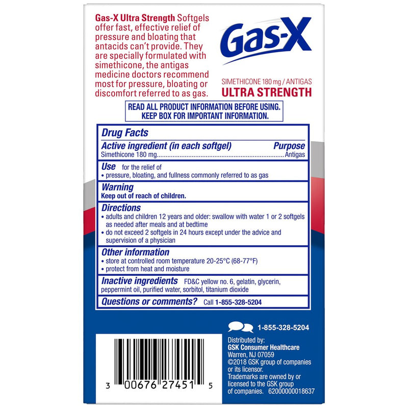 Gas-X Ultra Strength Anti-Gas Softgels 50ct