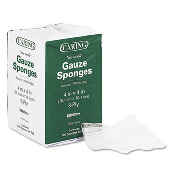 Esponjas de gasa de cuidado de Medline 4 "x 4" PRM21408C 200CT