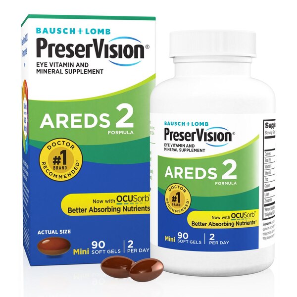 Bausch & Lomb PreserVision AREDS 2 Formula + MultiVitamin 90 Softgels