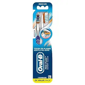 Oral-B Pro-Flex Expert Clean Medium Toothbrushes 2ct