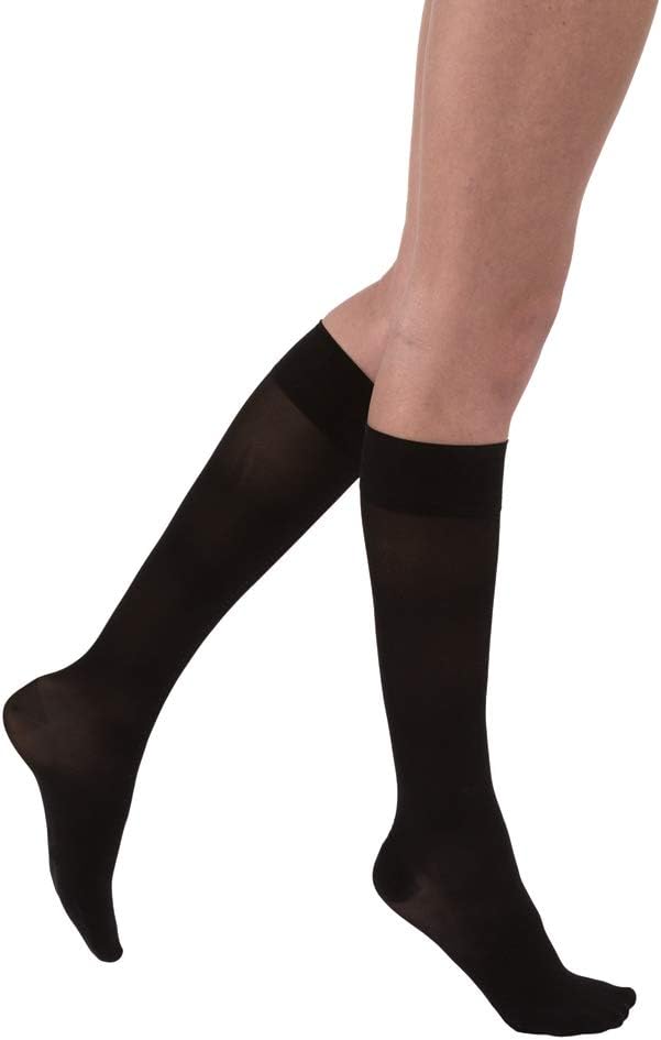 Jobst Ultra Sheer Knee High Toe cerrado 15-20 Black XL