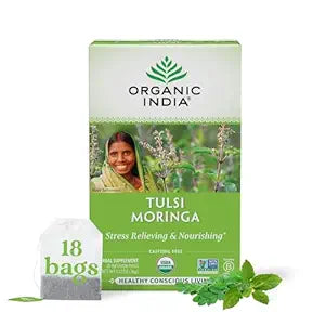 India orgánica Tulsi Moringa Bolsas de té 18ct