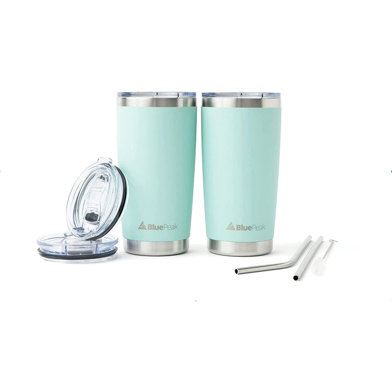 Tumador de acero inoxidable de bluepeak 20oz 2 paquetes de menta