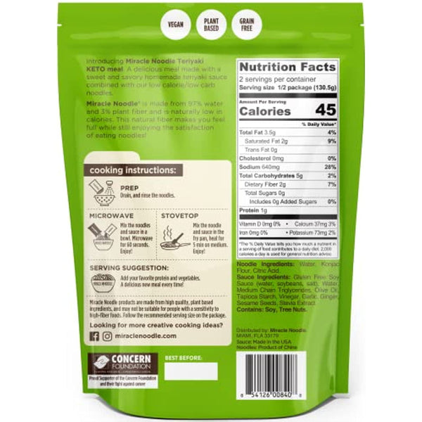 Miracle Noodle Keto Meal teriyaki 7.6oz