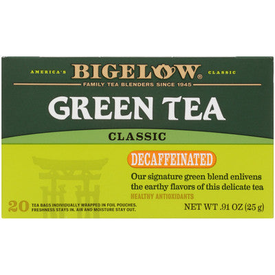 Bigelow Green Tea Classic Bagsx20 de té descafeinado