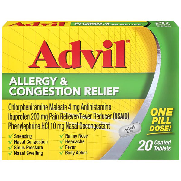 Advil Allergy & Congestion Relief 10 tabletas