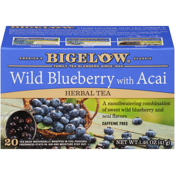 Bigelow Wild Blueberry With Acai 20 Tea Bags