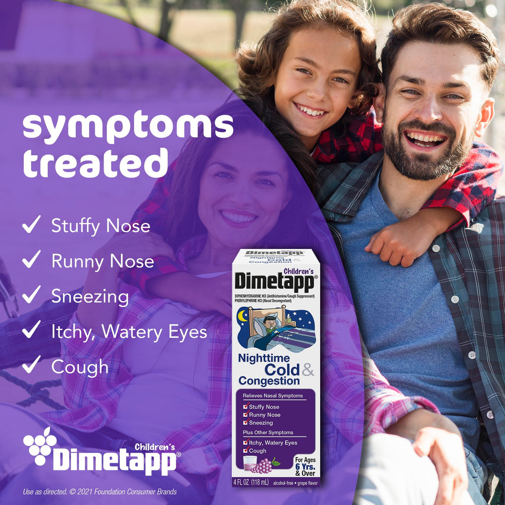 Dimetapp Rash Dimetapp Children's Nighttime Cold & Congestion Grape 4oz – Locatel ...