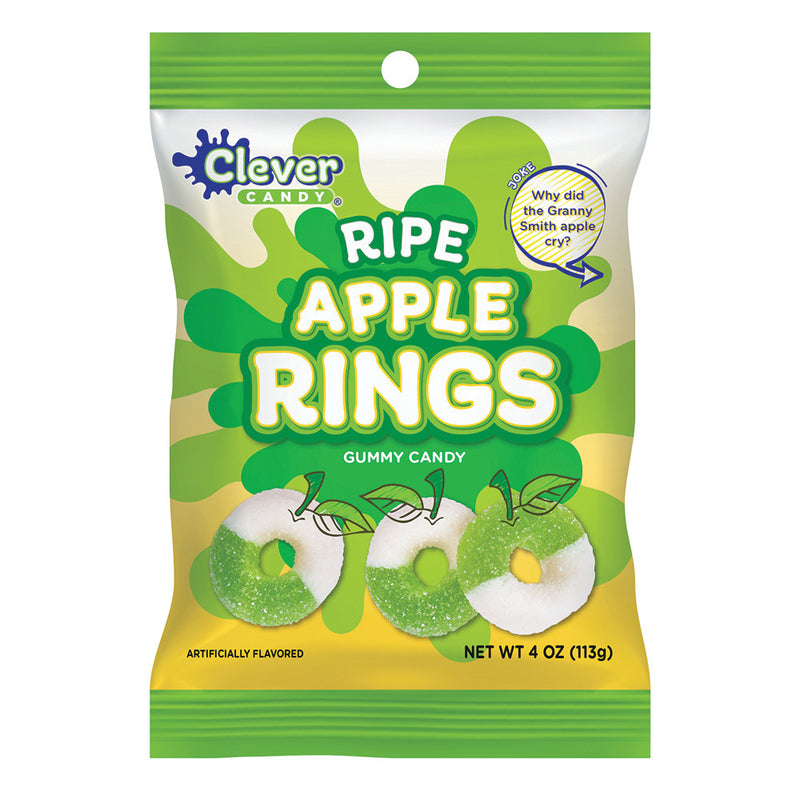 Clever Ripe Apple Rings Gummy Candy 4oz