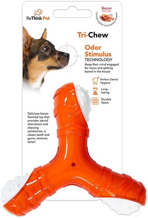 Repensar Pet Tri-Chew Bacon perfumado