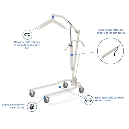 Invacare Lift Patient Hydraulic 450 lbs 9805P