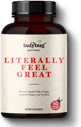 Ladybug Potions Feel Great Apple Cider Vinegar Vegetable Capsules 60ct