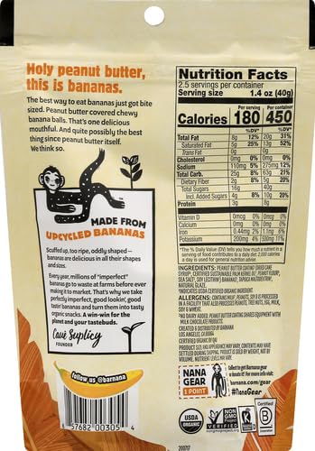 Barnana Bits Banana Bites Mantequilla de maní 3.5oz