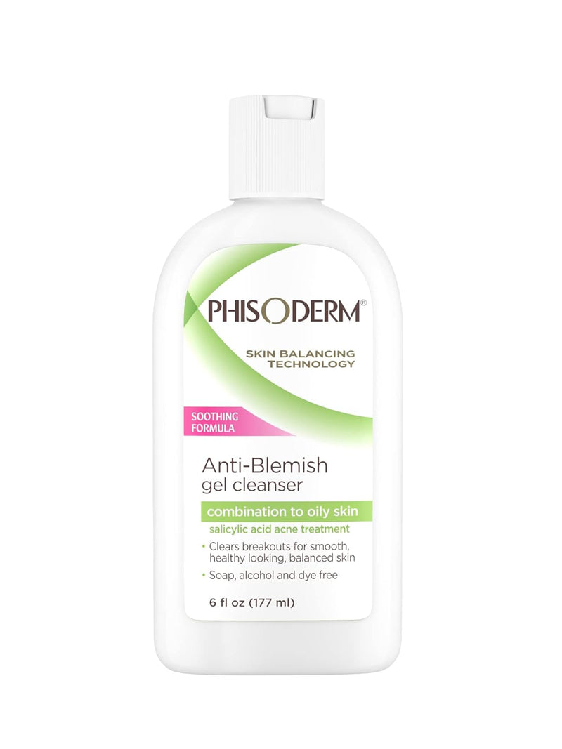Phisoderm Anti Blemish Gel Face Wash 6Oz