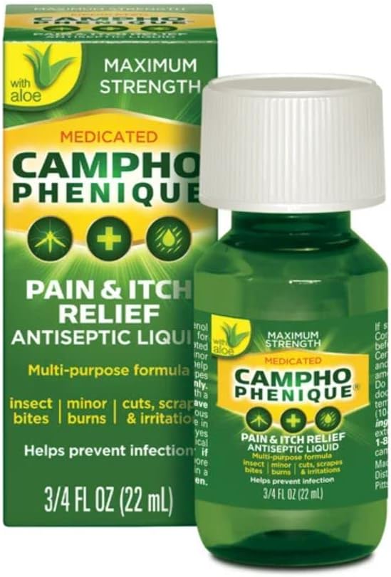 Campho Phenique dolor y picazón líquido antiséptico 0.75 oz