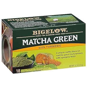 Bigelow Matcha verde con cúrcuma 18 bolsas de té