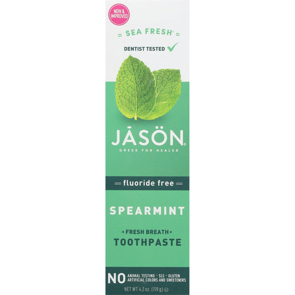 Jason Spearmint Tootpaste Flouride Free 4.2oz