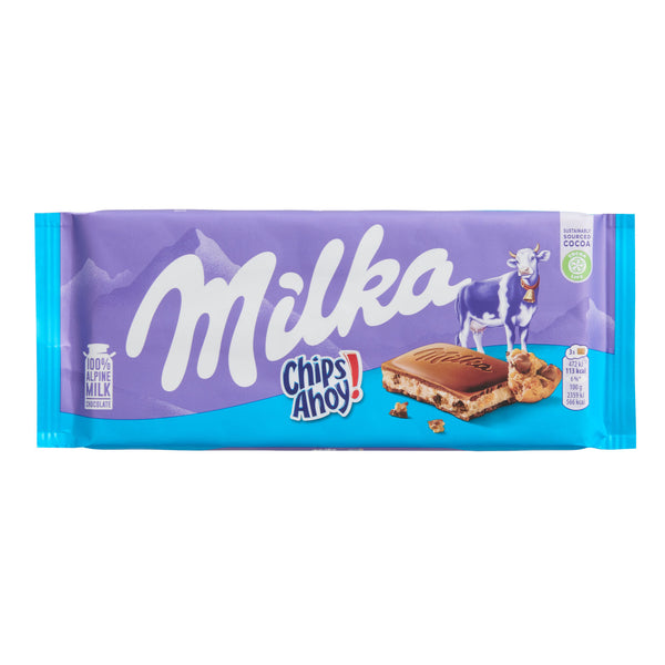 Milka Chips Ahoy Cookies Milk Chocolate Bar 100g