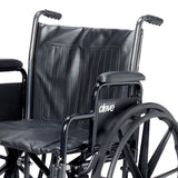 Drive Silver Sport 2 Wheelchair with 20" Wide Seat Removable Desk Length