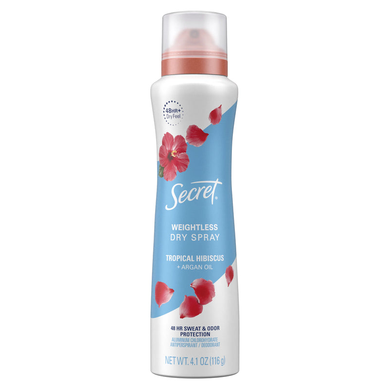 Secreto de spray seco sin peso hibisco + aceite de argán 4.1 oz