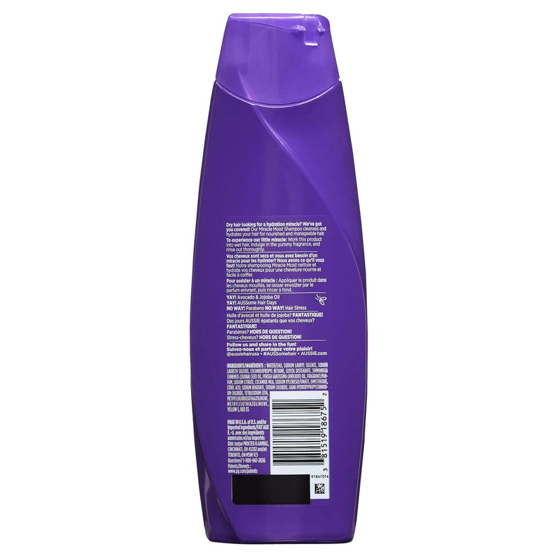 Aussie Miracle Moist Shampoo Aguacate 12.1oz