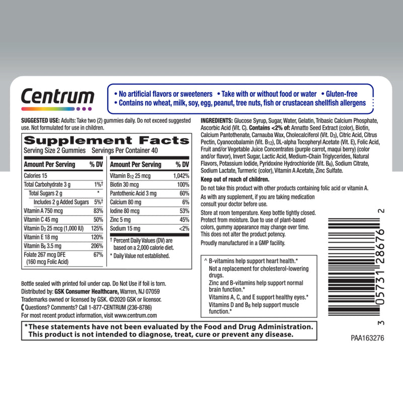 Centrum Men 50 Multigummies 80ct