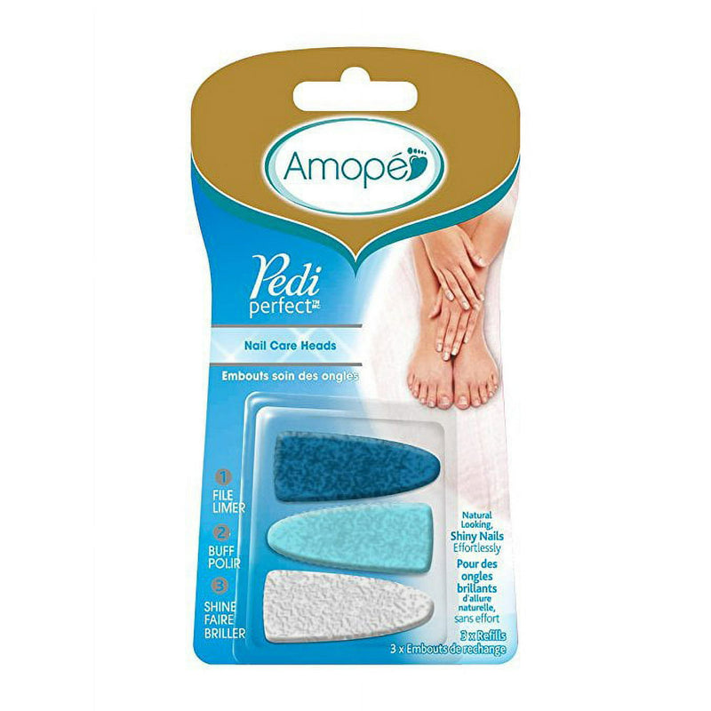 Amope Pedi Perfect Nail Care Heads 3ct