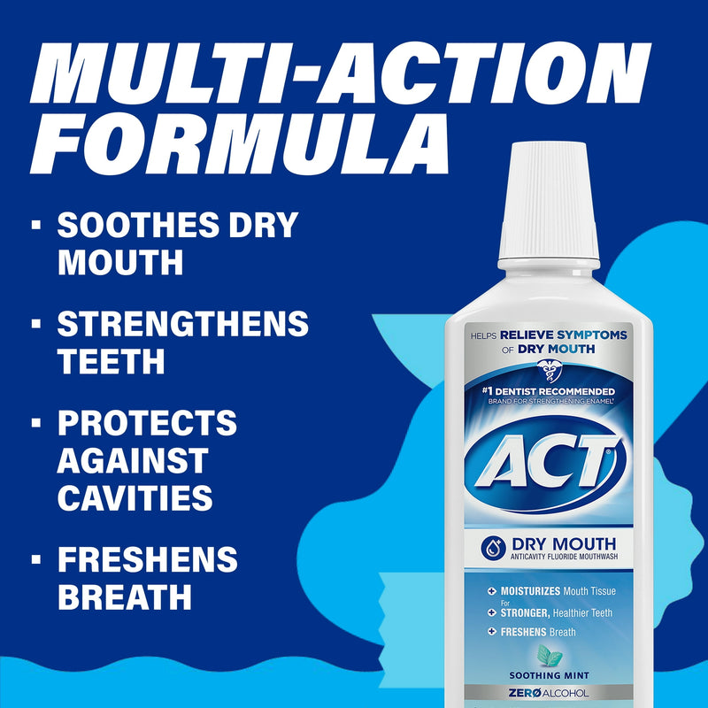 ACT Total Care Enjuague la boca seca Mint 18oz