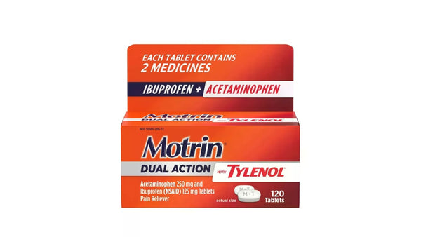 Motrin Dual Action Tylenol 250 mg 120 Tablets