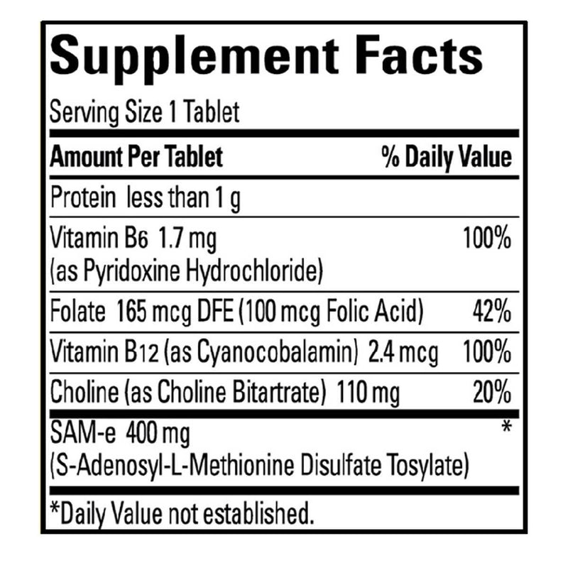 Nature Made Sam-E Advanced + Choline + Vitamin B Tablets 60ct