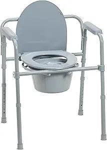 Drive Medical Folding Steel Bedside Commode