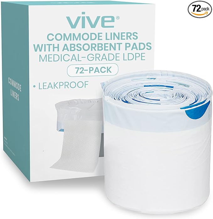 Vive Commode Liners 72ct