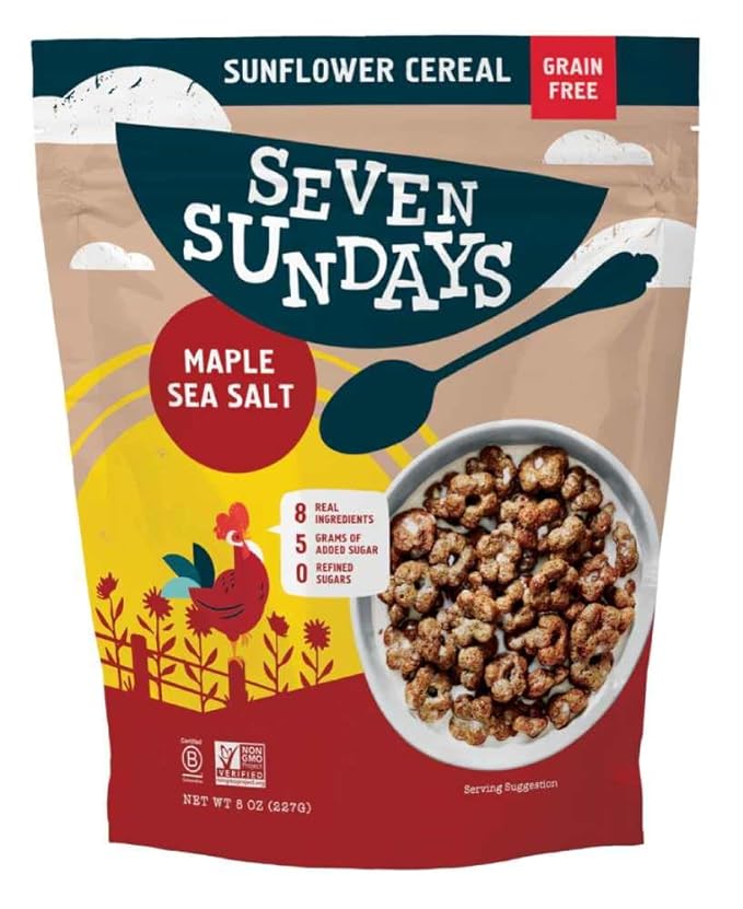 Siete domingos Cereal de girasol Maple Sal Sea Sea 8oz