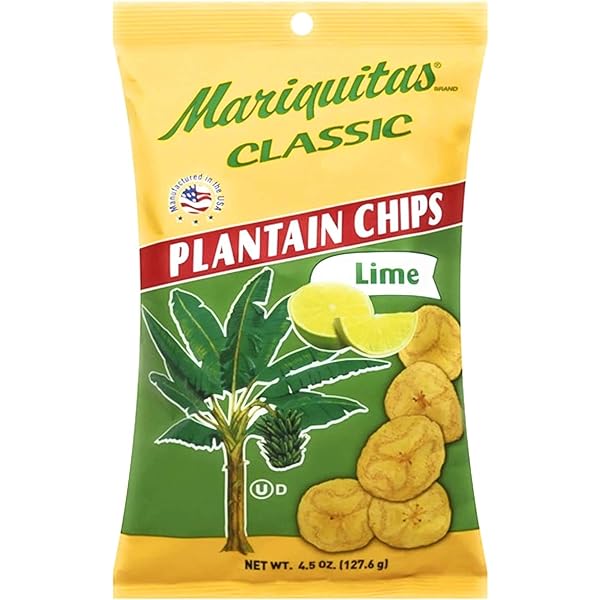 Mariquitas Plantain Chips Lime 4.5Oz