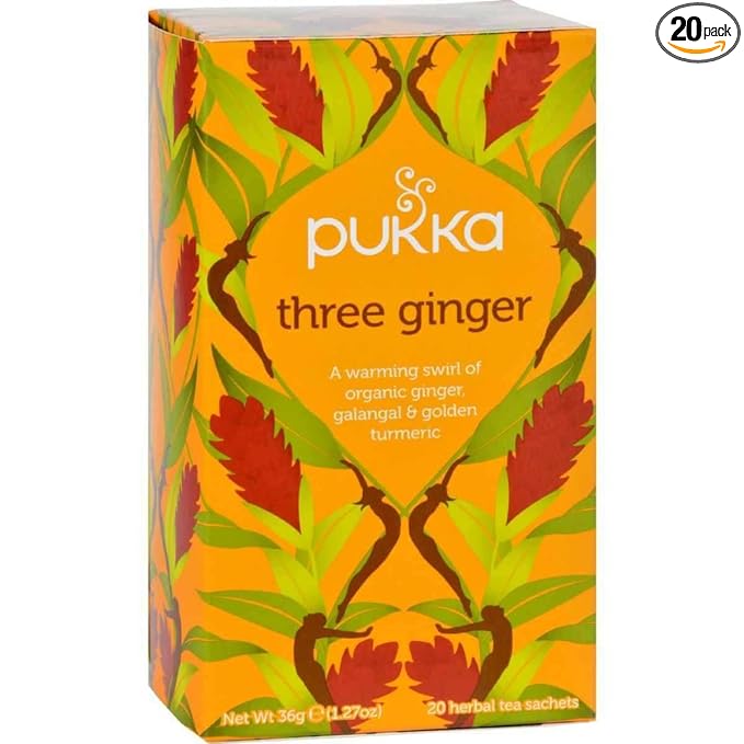 Pukka tres té de jengibre orgánico 20ct