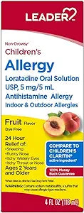 Leader Children's 24 Hour Allergy Relief Non Drowsy Fruit Flavor 4fl oz