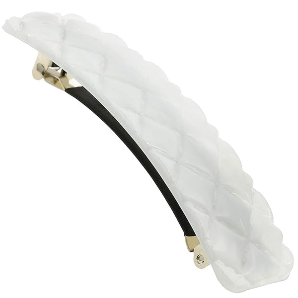 Camila Paris Rectangular Barrette White CP3248