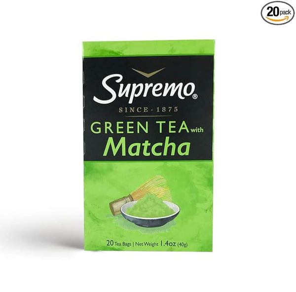 Supremo Herb Te Verde Matcha Tea 20 Bags