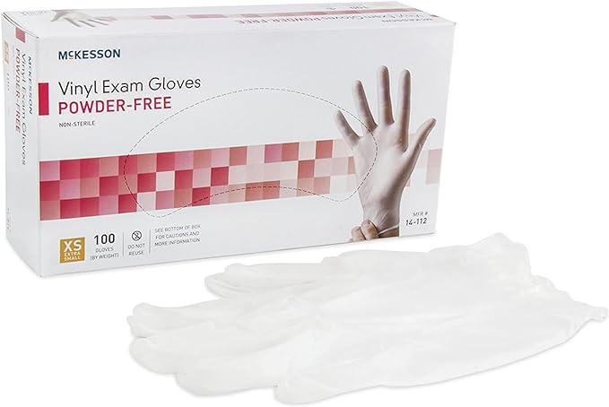 Guantes de examen sin polvo de vinilo McKesson XL 14820 100CT