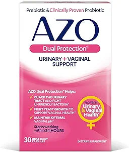 Azo Dual Protection Urinary Vaginal Support Capsules 30