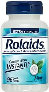 Tabletas de menta antiácido rolaids 96ct