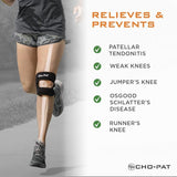 Cho-Pat Dual Action Knee Strap Black XS