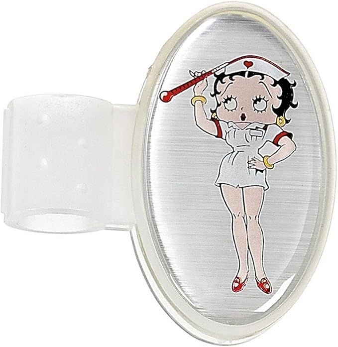 Betty Boop Stethoscope Id-Tag Clear